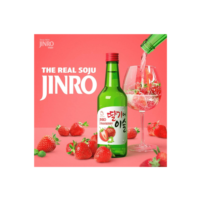JINRO SOJU STRAWBERRY 360ML Theka "The Boutique Liquor Store"